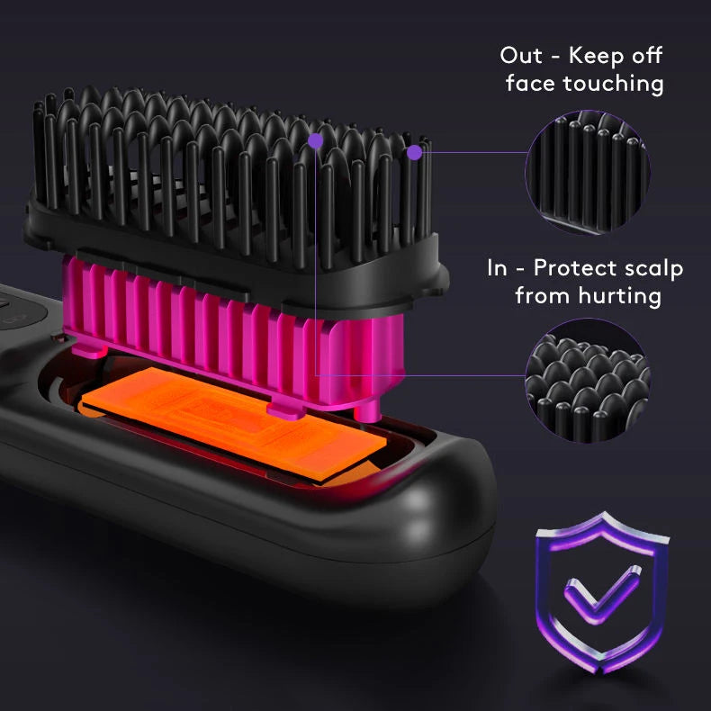 Naturia Luxe™ Wireless Hair Straightening Brush
