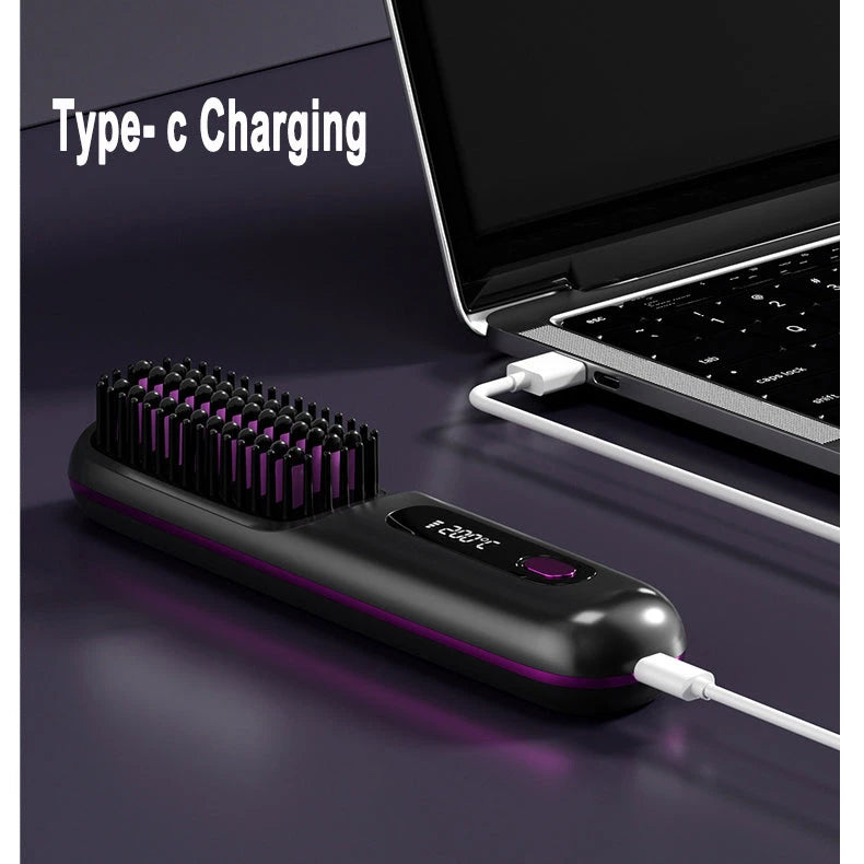 Naturia Luxe™ Wireless Hair Straightening Brush