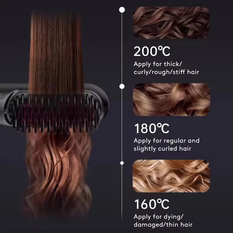 Naturia Luxe™ Wireless Hair Straightening Brush